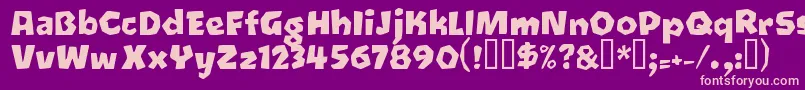 Oetztyp ffy-Schriftart – Rosa Schriften auf violettem Hintergrund