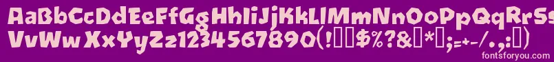 Oetztyp ffy Font – Pink Fonts on Purple Background