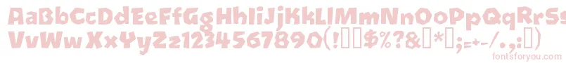 フォントOetztyp ffy – 白い背景にピンクのフォント