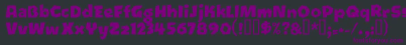Шрифт Oetztyp ffy – фиолетовые шрифты на чёрном фоне