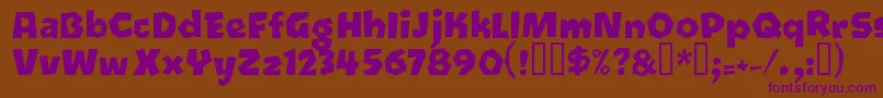 Oetztyp ffy Font – Purple Fonts on Brown Background