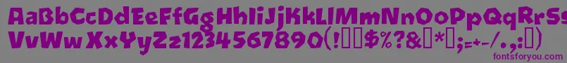 Oetztyp ffy Font – Purple Fonts on Gray Background