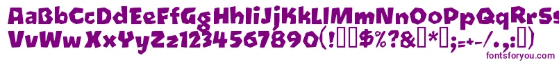 Oetztyp ffy-Schriftart – Violette Schriften auf weißem Hintergrund