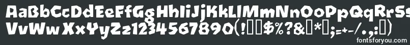 Oetztyp ffy Font – White Fonts on Black Background