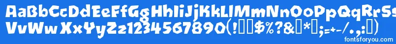 Oetztyp ffy-fontti – valkoiset fontit sinisellä taustalla