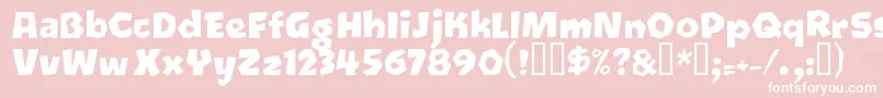 Oetztyp ffy-fontti – valkoiset fontit vaaleanpunaisella taustalla