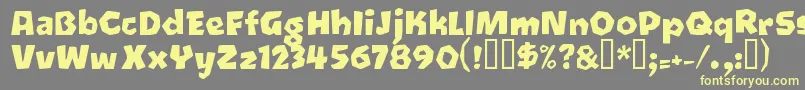 Oetztyp ffy-Schriftart – Gelbe Schriften auf grauem Hintergrund