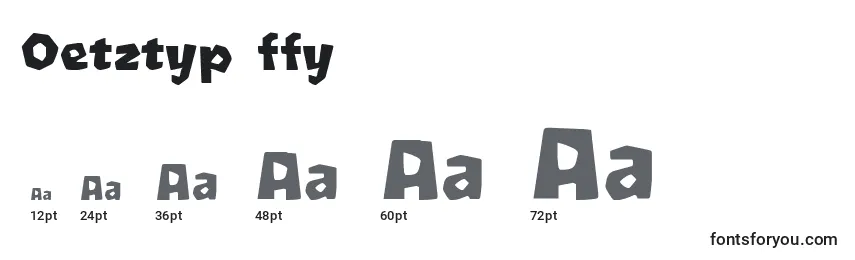 Oetztyp ffy Font Sizes