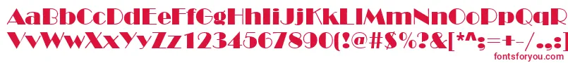 Broadway Font – Red Fonts on White Background