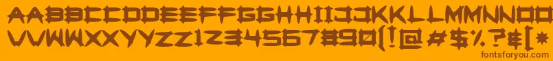Greghor2 Font – Brown Fonts on Orange Background