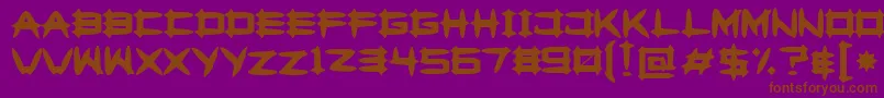 Greghor2 Font – Brown Fonts on Purple Background