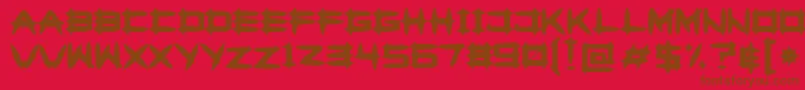 Greghor2 Font – Brown Fonts on Red Background