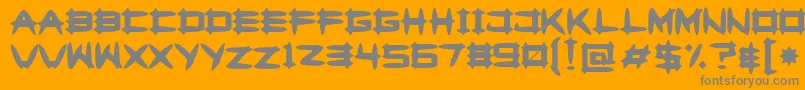 Greghor2 Font – Gray Fonts on Orange Background