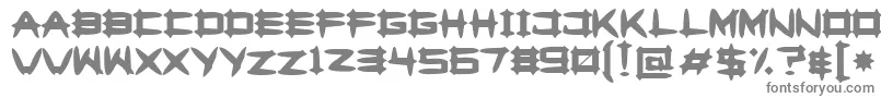 フォントGreghor2 – 白い背景に灰色の文字