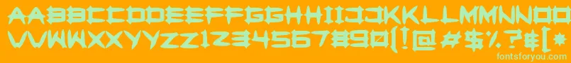 Greghor2 Font – Green Fonts on Orange Background