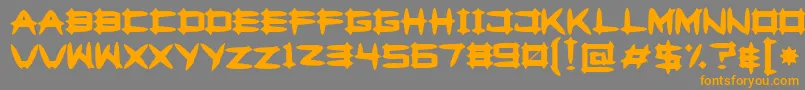 Greghor2 Font – Orange Fonts on Gray Background