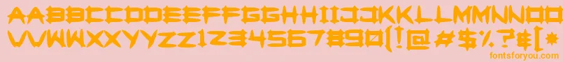 Greghor2 Font – Orange Fonts on Pink Background