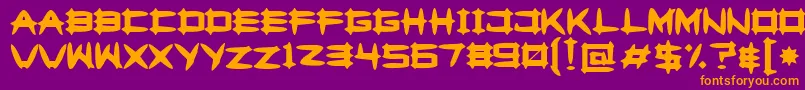 Greghor2 Font – Orange Fonts on Purple Background