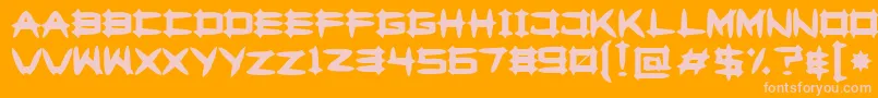 Greghor2 Font – Pink Fonts on Orange Background