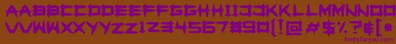Greghor2 Font – Purple Fonts on Brown Background