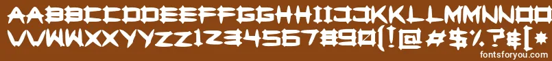 Greghor2 Font – White Fonts on Brown Background