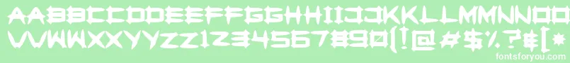 Greghor2 Font – White Fonts on Green Background