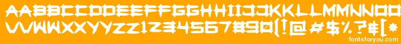 Greghor2 Font – White Fonts on Orange Background