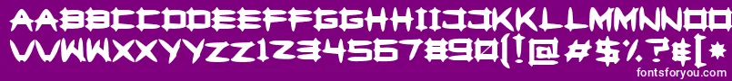 Greghor2-Schriftart – Weiße Schriften auf violettem Hintergrund
