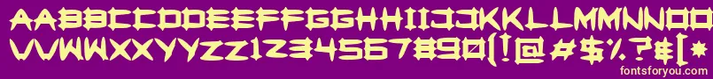 Greghor2 Font – Yellow Fonts on Purple Background