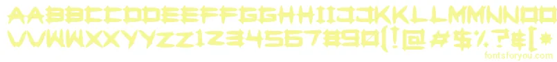 Greghor2 Font – Yellow Fonts on White Background