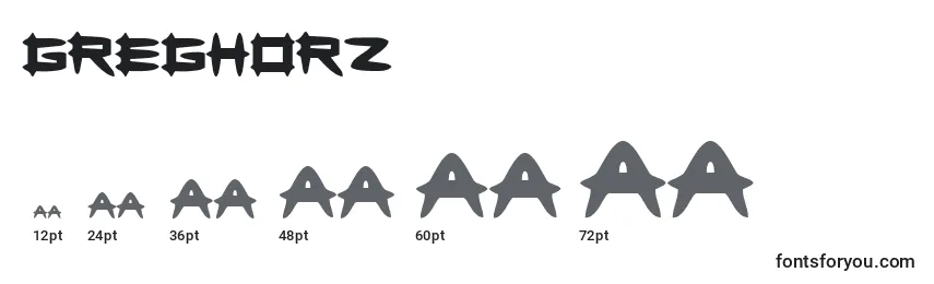 Greghor2 Font Sizes