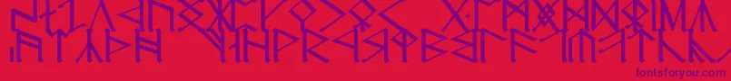 fuente Erebcap – Fuentes Moradas Sobre Fondo Rojo
