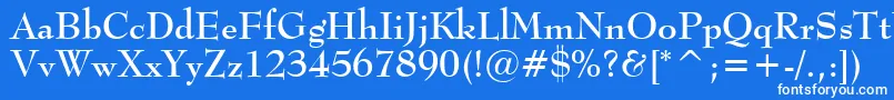 Шрифт MonitorSsiBold – белые шрифты на синем фоне