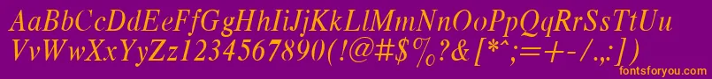Respnita Font – Orange Fonts on Purple Background