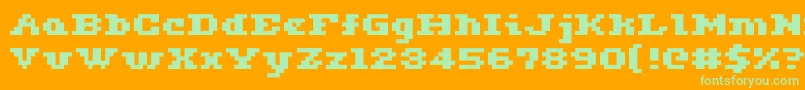 Ceriph0563 Font – Green Fonts on Orange Background