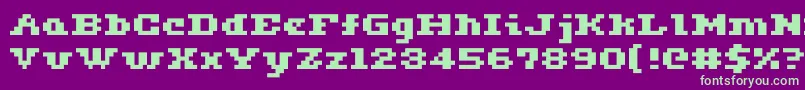 Ceriph0563 Font – Green Fonts on Purple Background