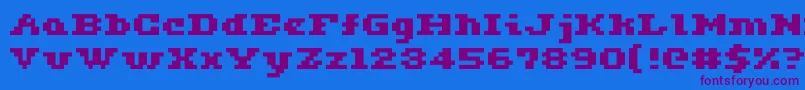 Ceriph0563 Font – Purple Fonts on Blue Background