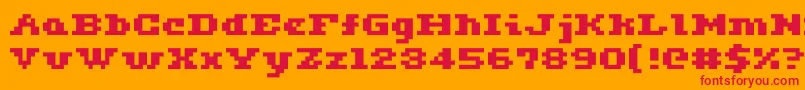 Ceriph0563 Font – Red Fonts on Orange Background