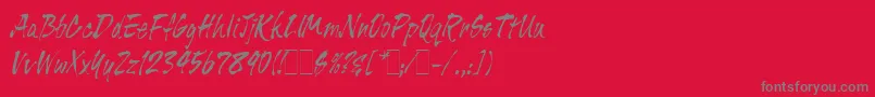 TigerRagLetPlain.1.0-Schriftart – Graue Schriften auf rotem Hintergrund