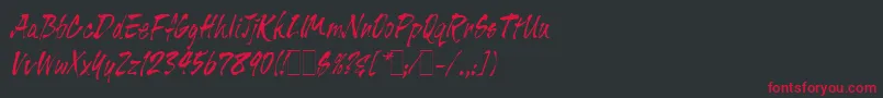 fuente TigerRagLetPlain.1.0 – Fuentes Rojas Sobre Fondo Negro