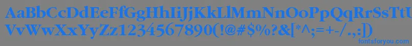 AggaramondCyrBold Font – Blue Fonts on Gray Background