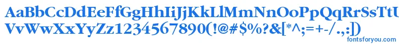 フォントAggaramondCyrBold – 白い背景に青い文字