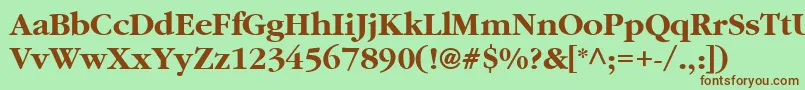 AggaramondCyrBold Font – Brown Fonts on Green Background