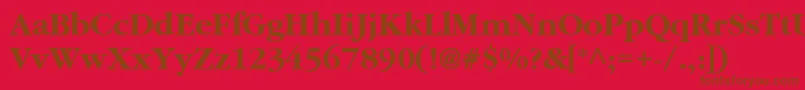 AggaramondCyrBold-Schriftart – Braune Schriften auf rotem Hintergrund