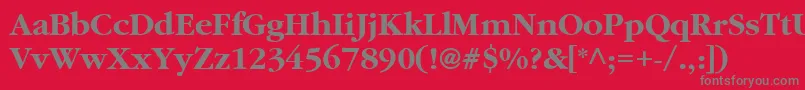 AggaramondCyrBold Font – Gray Fonts on Red Background
