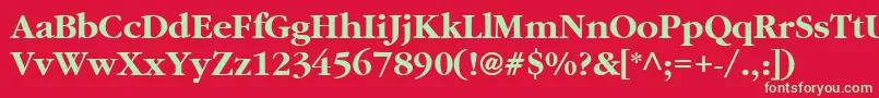 AggaramondCyrBold Font – Green Fonts on Red Background