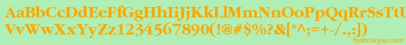 AggaramondCyrBold Font – Orange Fonts on Green Background