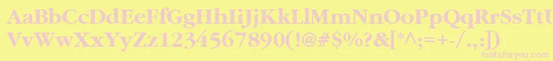 AggaramondCyrBold Font – Pink Fonts on Yellow Background