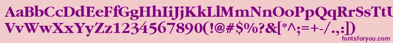 Weitere Informationen zur AggaramondCyrBold-Schriftart AggaramondCyrBold-Schriftart – Violette Schriften auf rosa Hintergrund