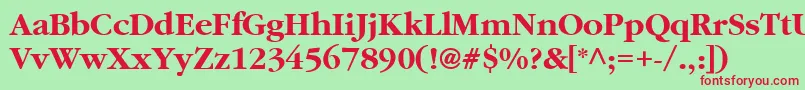 AggaramondCyrBold Font – Red Fonts on Green Background
